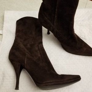 Casadei Brown Suede Bootie